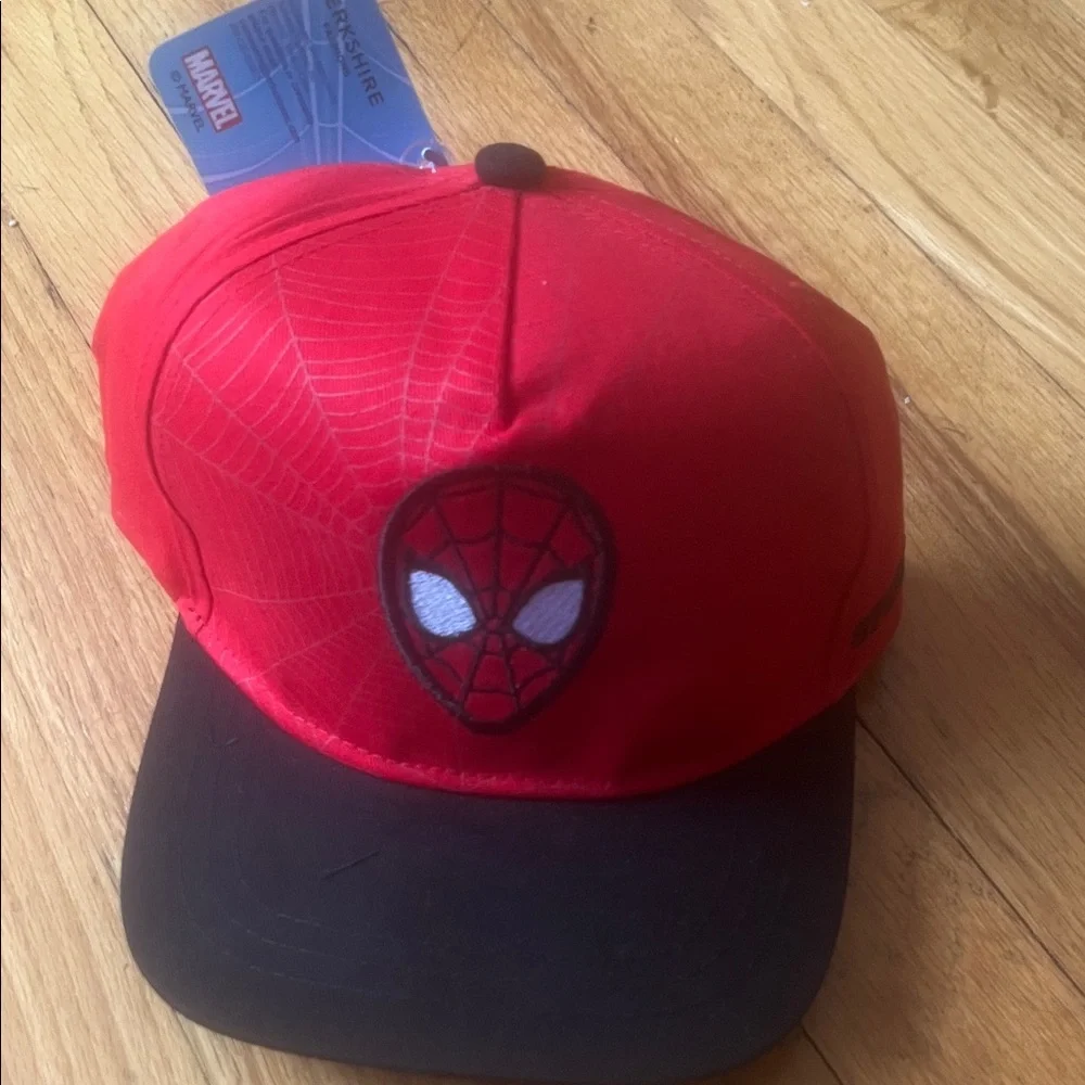 NWT Two Marvel Spider-Man Kids Cap - Red and Black One Size Fits Most
